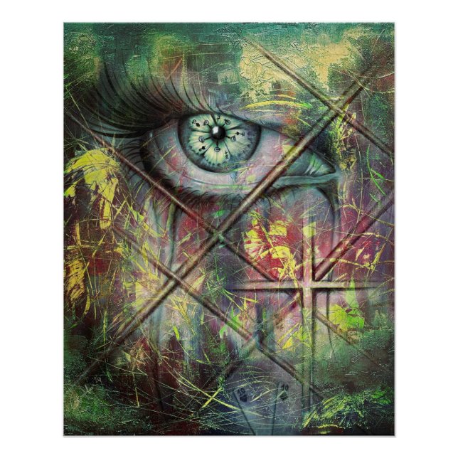 eye game cards cross poster (Front)