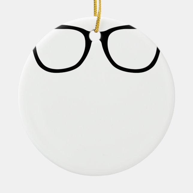 Eye Glasses Ceramic Tree Decoration (Front)