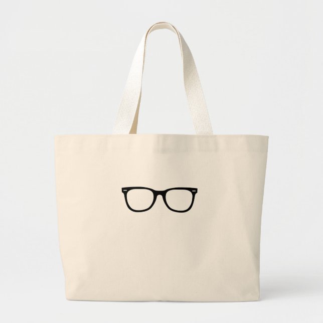 Eye Glasses Large Tote Bag (Front)