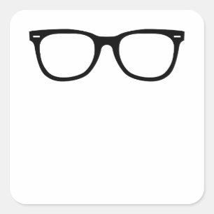 Eye Glasses Square Sticker