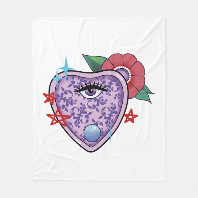 Eye Halloween  Fleece Blanket (Front)