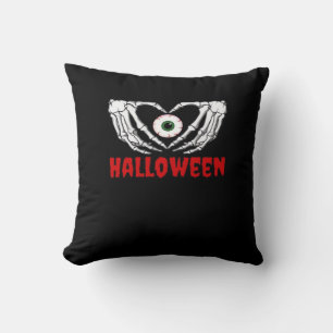 Eye Halloween - Skeleton Hands Heart Cushion