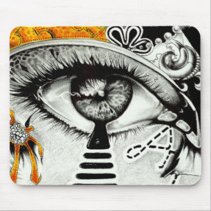 eye heart art mouse mat