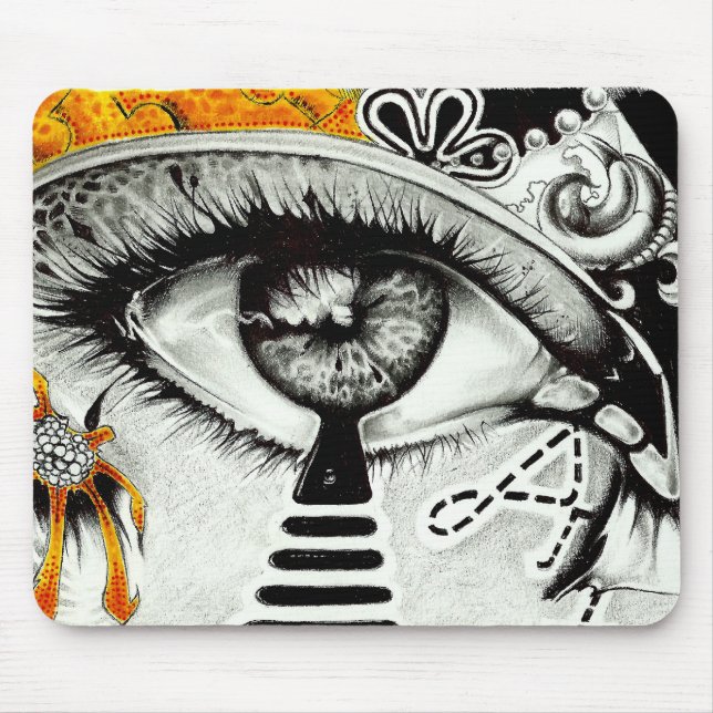 eye heart art mouse mat (Front)