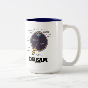Eye (I) Dream (Anatomical Human Eyeball) Two-Tone Coffee Mug