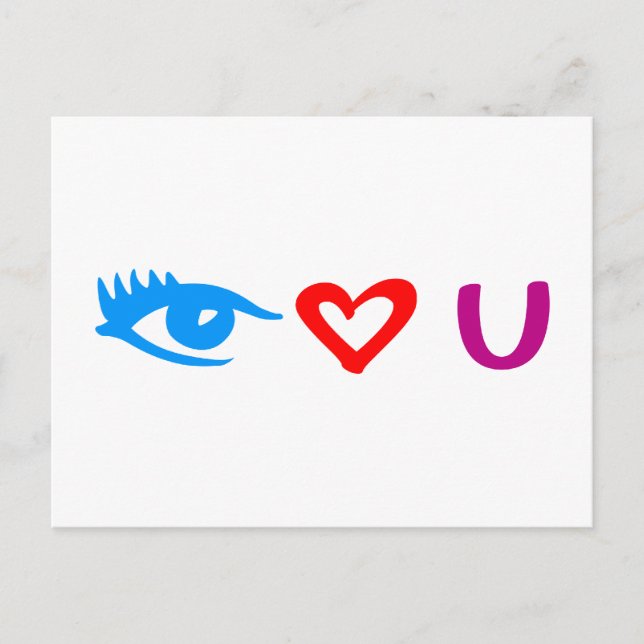 eye I love you Postcard (Front)