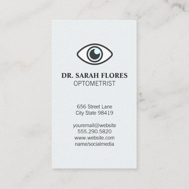 Eye Icon | Vision Chart Business Card (Back)