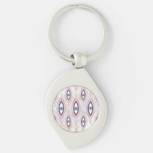 Eye Illustrated evil eye colourful Key Ring