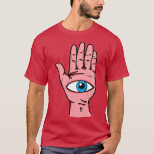 Eye In Hand Magic Symbols Hamsa Evil Eye T-Shirt