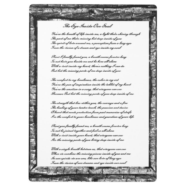 Eye Inside Our soul Clipboard (Back)