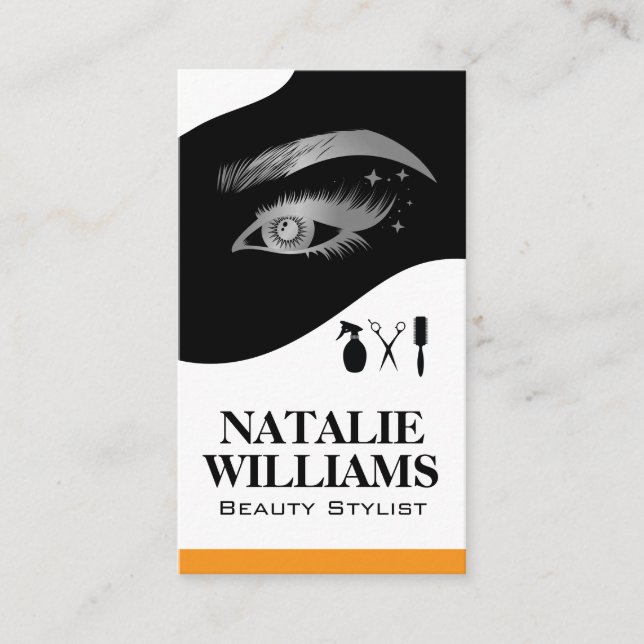 Eye Lash and Brow | Womens Beauty Business Card (Front)