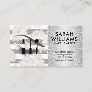 Eye Lash Floral pattern Butterflies Texture Business Card