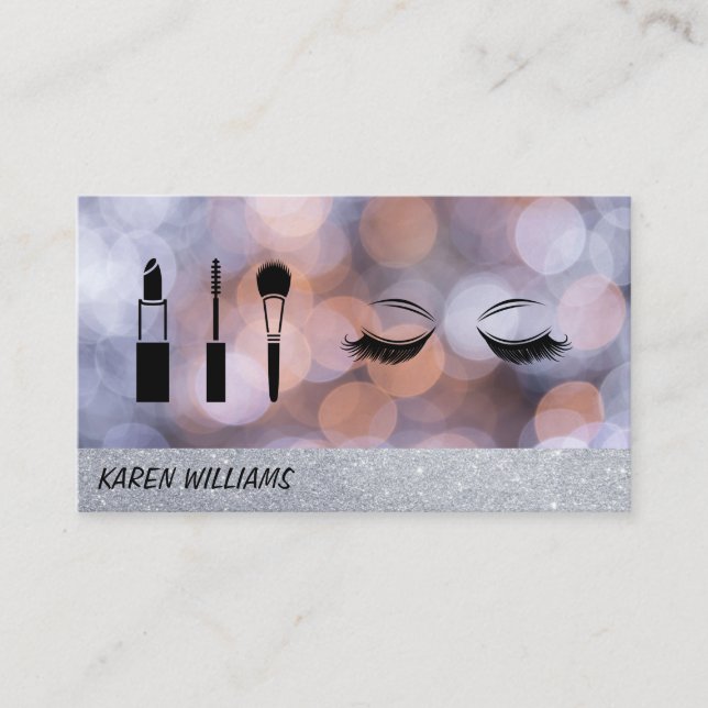 Eye Lash Glitter | Makeup Artist Business Card (Front)