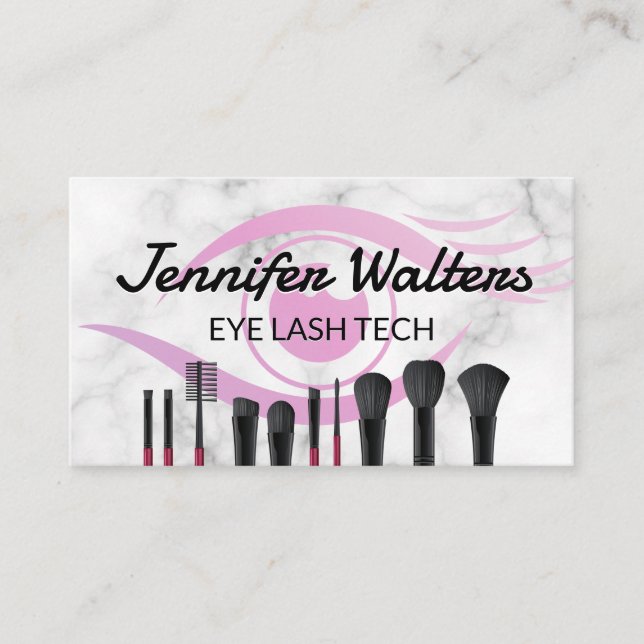 Eye Lash Logo and Brushes Loyalty Card (Front)