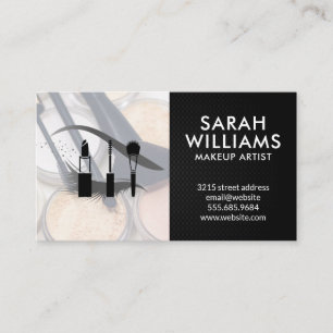 Eye Lash Makeup Brushes and Palette Business Card