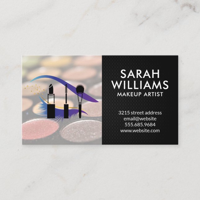 Eye Lash | Makeup Brushes and Palette Business Card (Front)