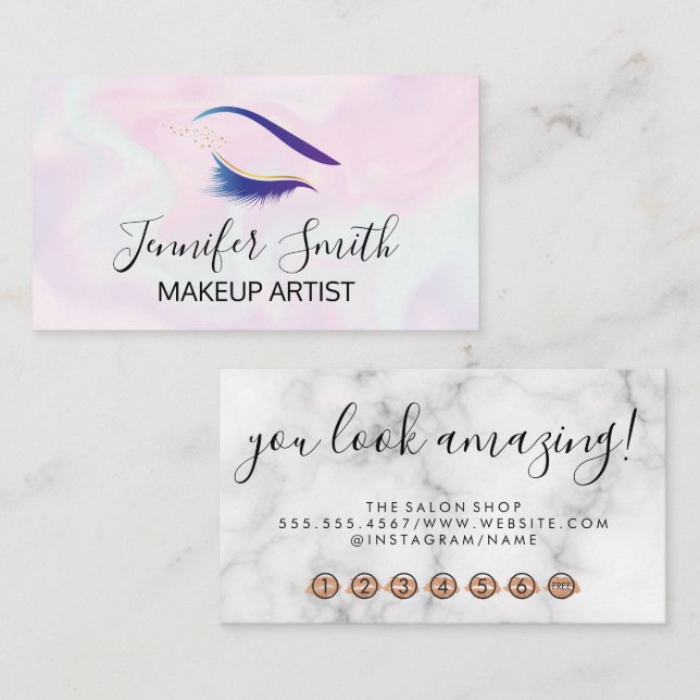 Eye Lashes | Beauty Loyalty Card (Front/Back)
