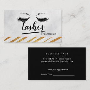 Eye Lashes Beauty Makeup Appointment Card