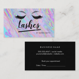 Eye Lashes   Make Up   Iridescent Appointment Card