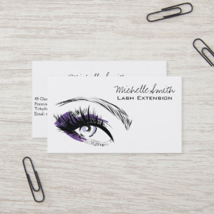Eye long eyelashes Lash extension icon Business Card