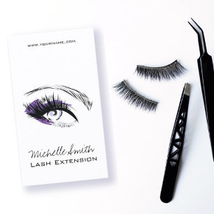 Eye long eyelashes Lash extension icon Business Card