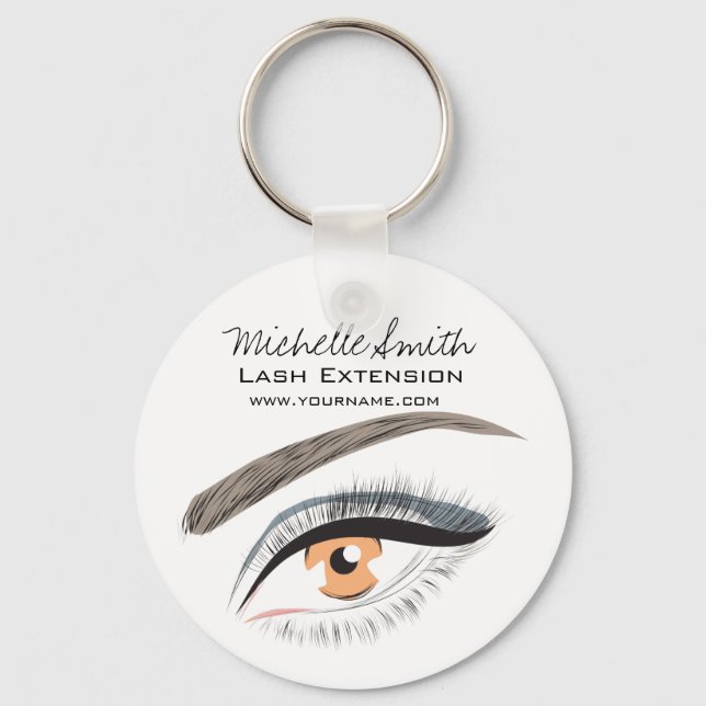 Eye long eyelashes Lash extension icon Key Ring (Front)