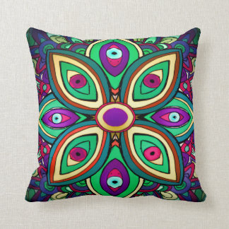 Eye Lotus Throw Pillow