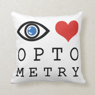 Eye Love Heart Optometry - Optometrist Eye Chart Cushion