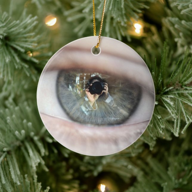 Eye-Macro by Shirley Taylor Ceramic Tree Decoration (Tree)