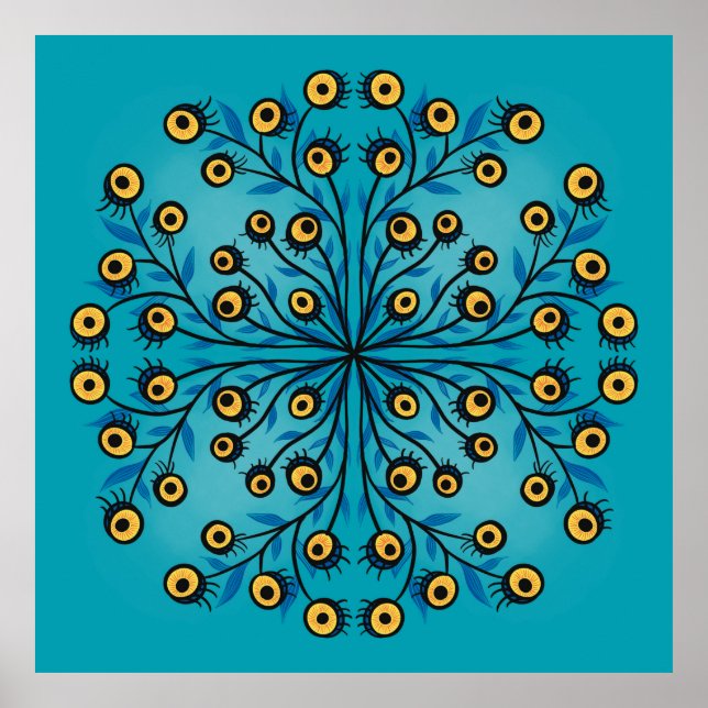 Eye Monster Weird Symmetry Creature Poster (Front)