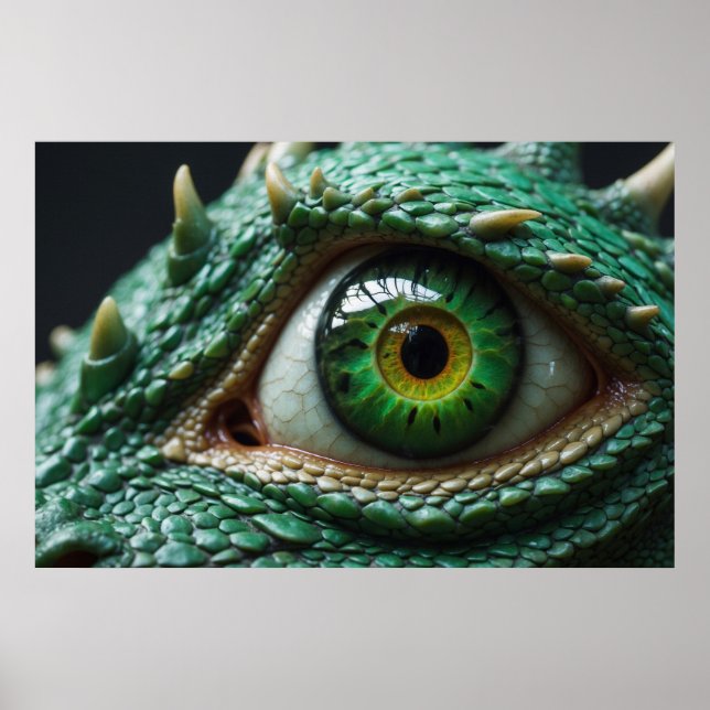 Eye of a Dragon Fantasy Art Poster (Front)