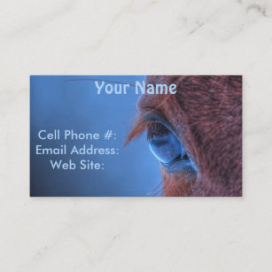 Eye of Chestnut Horse Equine Photo Business Card