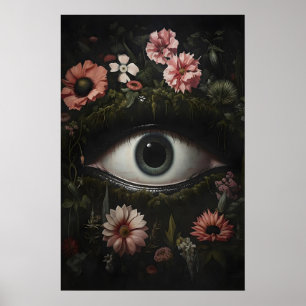 Eye Of Earth In Moody Flower Print, Botanical Poster