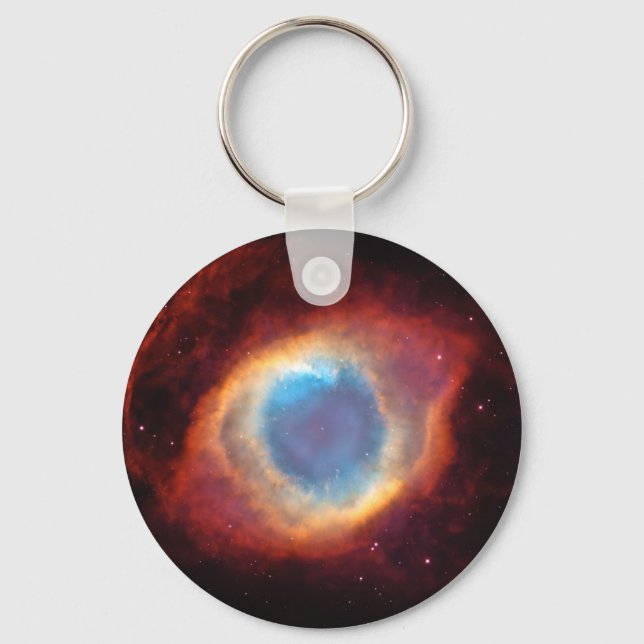 Eye of God Helix Nebula Star Evolution Red Blue Key Ring (Front)