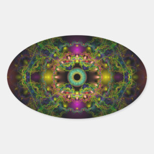 Eye of God - Vesica Piscis Oval Sticker