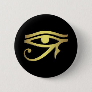 Eye of horus 6 cm round badge