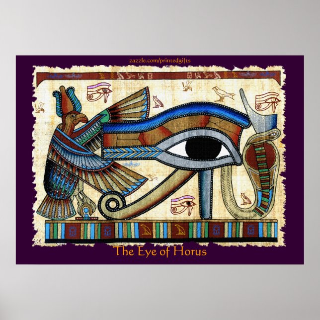 EYE OF HORUS Egyptian Art Poster (Front)