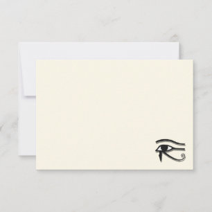 Eye Of Horus Egyptian Symbol Blank Cream Off White Card