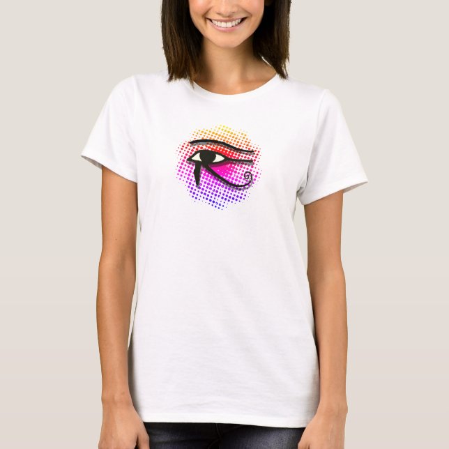 Eye Of Horus Egyptian Symbol Colourful Vortex T-Shirt (Front)