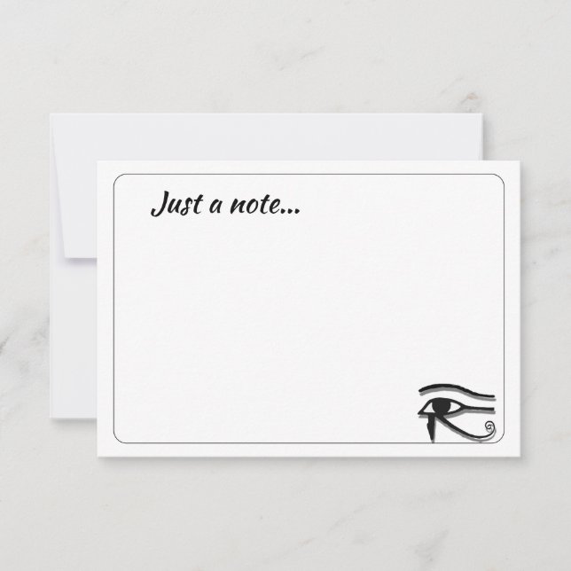 Eye Of Horus Egyptian Symbol Custom Just a Note Card (Front)