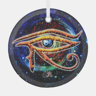 Eye Of Horus Glass Tree Decoration