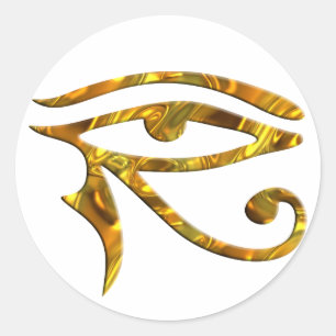 Eye Of Horus - GOLD Classic Round Sticker