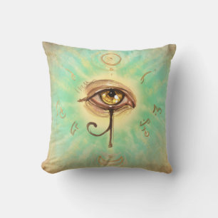 Eye of Horus - Here and now egyptian style Cushion