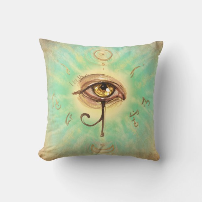 Eye of Horus - Here and now egyptian style Cushion (Front)