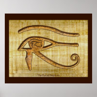 Eye of Horus on Papyrus-effect Egyptian Art