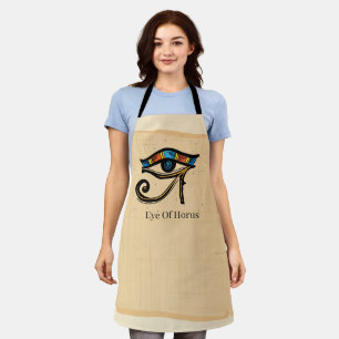 Eye Of Horus on papyrus, Egyptian hieroglyphs    Apron