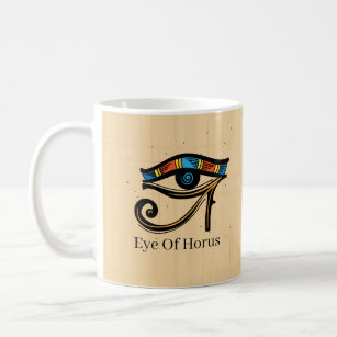 Eye Of Horus on papyrus, Egyptian hieroglyphs  Coffee Mug