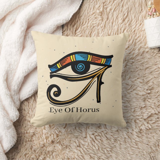 Eye Of Horus on papyrus, Egyptian hieroglyphs   Cushion (Blanket)