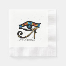 Eye Of Horus on papyrus, Egyptian hieroglyphs
