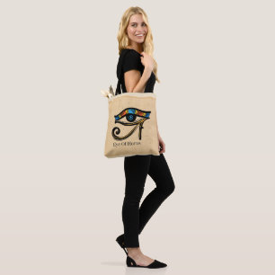 Eye Of Horus on papyrus, Egyptian hieroglyphs Tote Bag